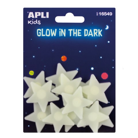 Apli Kids Gwiazdki Fluorescencyjne Naklejki 12 szt Apli Kids Gwiazdki Fluorescencyjne Naklejki 12 szt