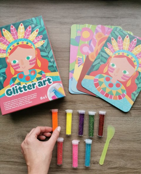 Kolorowanka piaskowa zestaw z brokatem Apli Kids