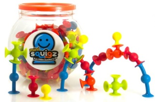 Fat Brain Przyssawki Squigz Mini Klocki 75 el