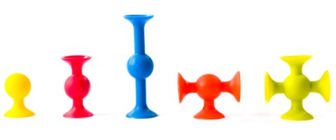Fat Brain Przyssawki Squigz Mini Klocki 75 el
