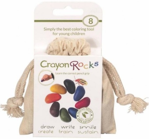 Kredki Crayon Rocks w bawełnianym woreczku - 8 kolorów
