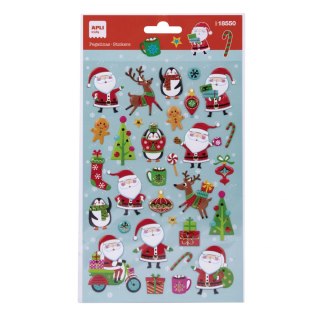 Świąteczne naklejki Apli Kids - Święty Mikołaj