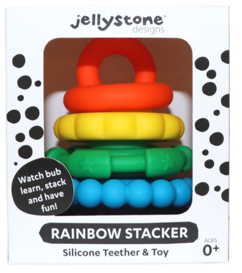 JELLYSTONE SILIKONOWY GRYZAK MAŁA WIEŻA TĘCZOWY