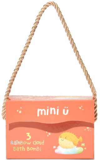 MINI U TĘCZOWA CHMURKA MUSUJĄCA DO KĄPIELI DLA DZIECI - 3SZT