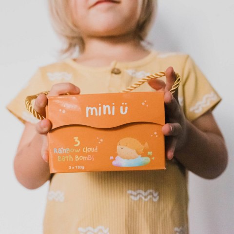 MINI U TĘCZOWA CHMURKA MUSUJĄCA DO KĄPIELI DLA DZIECI - 3SZT