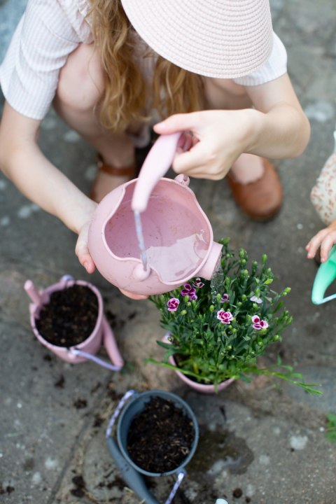 Silikonowe Wiaderko Konewka Scrunch - Pudrowy Róż