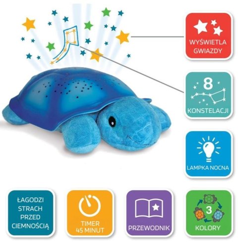 Cloud B CLTT-7323-BL Lampka nocna żółw magiczne 8 konstelacji NIEBIESKI