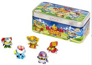 SUPER ZINGS 8 THINGS METALOWA PUSZKA + 5 FIGUREK