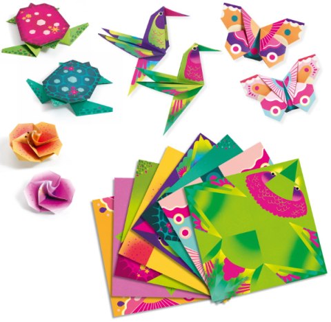 DJECO ORIGAMI ZESTAW KREATYWNY TROPIKI NEONOWE