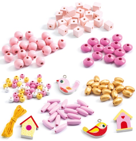 DJECO ZESTAW DO TWORZENIA BIŻUTERII 450 el - PTAKI