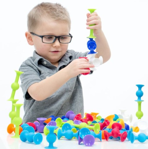 FAT BRAIN PRZYSSAWKI KLOCKI Squigz ZESTAW 22 SZT