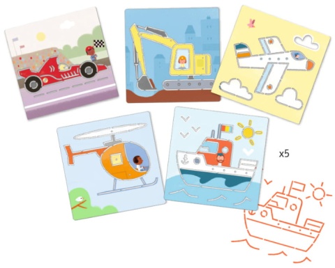 SZABLONY DO ODRYSOWYWANIA AUTA POJAZDY DJECO