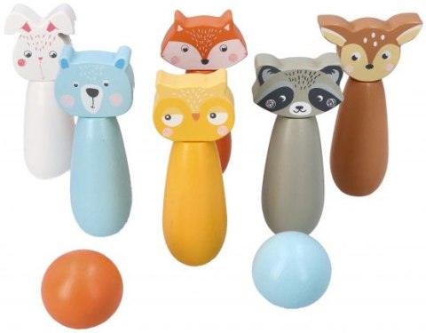 ADAM TOYS KRĘGLE DLA DZIECI DREWNIANE ZWIERZĄTKA