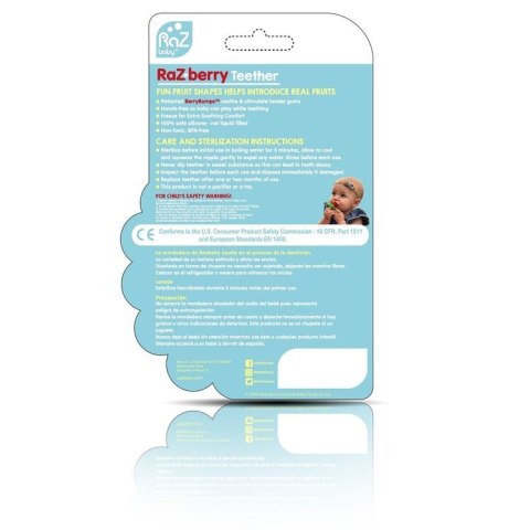 Gryzaczek soczysta malina, niebieski, RaZbaby