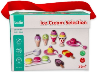 LELIN LODY DREWNIANE LODZIARNIA ZESTAW 25 SZT
