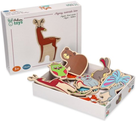 ADAM TOYS DREWNIANE MAGNESY NA LODÓWKĘ ZWIERZĄTKA