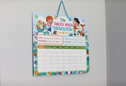 ADAM TOYS MAGNETYCZNA TABLICA OBOWIĄZKÓW DOBREGO ZACHOWANIA