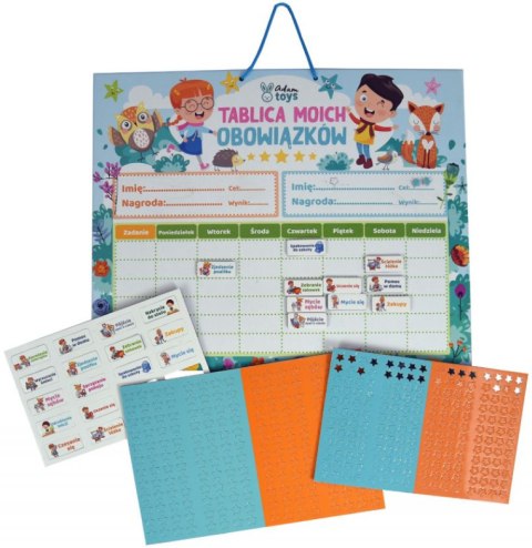 ADAM TOYS MAGNETYCZNA TABLICA OBOWIĄZKÓW DOBREGO ZACHOWANIA