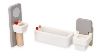 ADAM TOYS Mebelki drewniane do domku dla lalek DUŻY ZESTAW