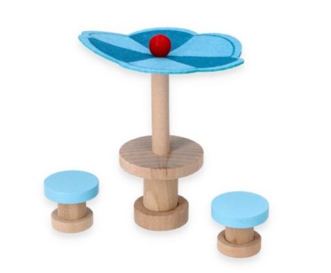 ADAM TOYS Mebelki drewniane do domku dla lalek DUŻY ZESTAW