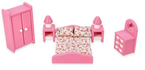 ADAM TOYS Mebelki drewniane do domku dla lalek DUŻY ZESTAW