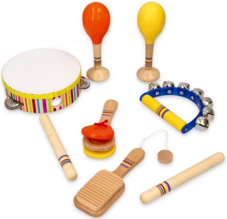 LELIN Zestaw muzyczny drewniane instrumenty
