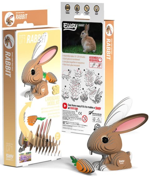 EUGY Eko Układanka Puzzle 3D KRÓLIK króliczek