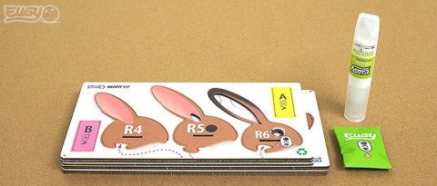 EUGY Eko Układanka Puzzle 3D KRÓLIK króliczek