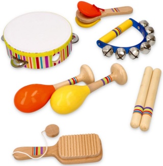 LELIN Zestaw muzyczny drewniane instrumenty