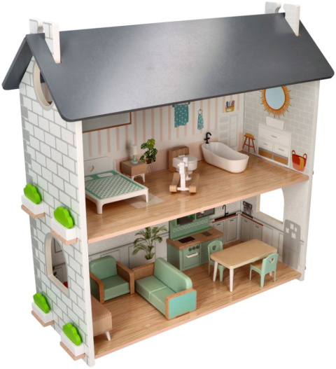 DOMEK DREWNIANY DLA LALEK + AKCESORIA ADAM TOYS