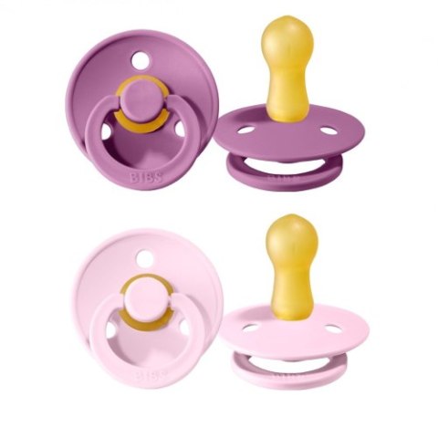 BIBS Smoczek uspokajający LAVENDER/BABY PINK S 2-pak 0+