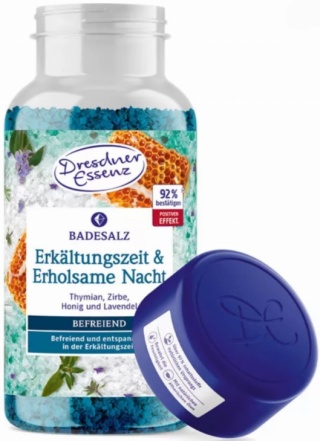 SÓL DO KĄPIELI PRZEZIĘBIENIE SPOKOJNY SEN Z SOLĄ EPSOM 600G DRESDNER ESSENZ