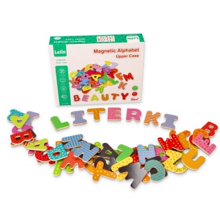 MAGNESY LITERY LITERKI MAGNETYCZNE DREWNIANE + POLSKIE ZNAKI ALFABET 69 SZT