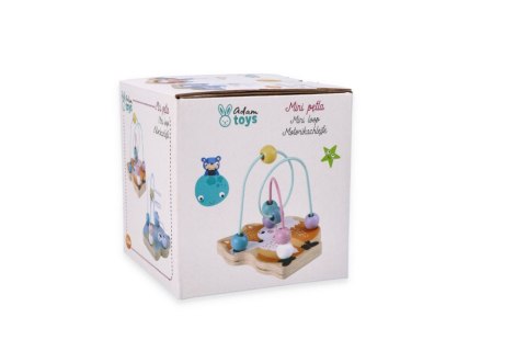 MINI PĘTLA PRZEPLATANKA EDUKACYJNA DREWNIANA SPIRALA LABIRYNT LIS ADAM TOYS