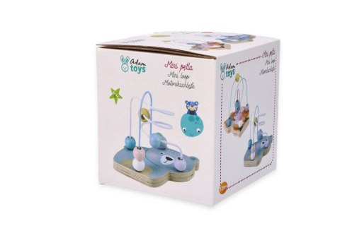 MINI PĘTLA PRZEPLATANKA EDUKACYJNA DREWNIANA SPIRALA LABIRYNT MIŚ ADAM TOYS