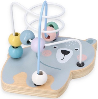 MINI PĘTLA PRZEPLATANKA EDUKACYJNA DREWNIANA SPIRALA LABIRYNT MIŚ ADAM TOYS