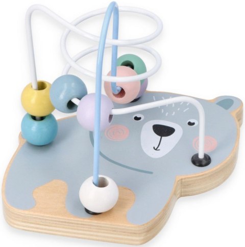 MINI PĘTLA PRZEPLATANKA EDUKACYJNA DREWNIANA SPIRALA LABIRYNT MIŚ ADAM TOYS