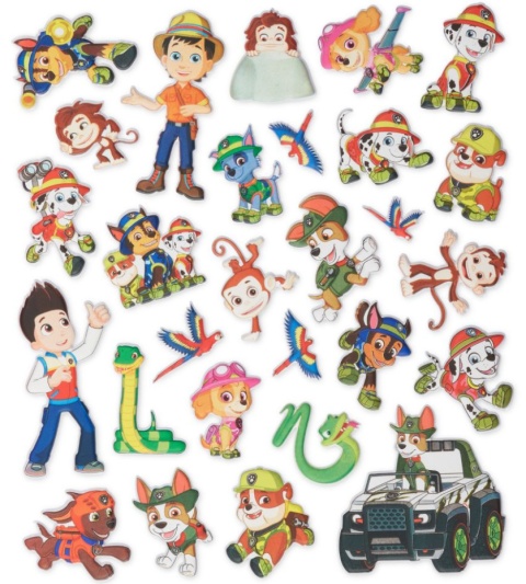 PSI PATROL NAKLEJKI WYPUKŁE WIELORAZOWE DŻUNGLA MELISSA&DOUG