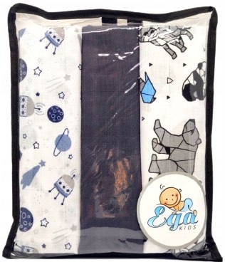 Zestaw 3x pieluszki muślinowe PREMIUM Ega Kids- zestaw 6