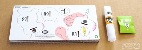 EUGY Eko Układanka Puzzle 3D Zestaw Kreatywny JEDNOROŻEC RÓŻOWY