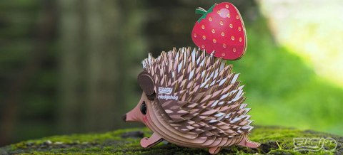 EUGY Eko Układanka Puzzle 3D Zestaw Kreatywny JEŻYK JEŻ