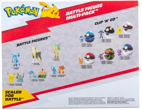 POKEMON FIGURKI BITEWNE ZESTAW Battle Ready 6 Figurek gotowych do bitwy