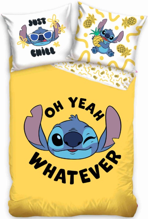 POŚCIEL DZIECIĘCA MŁODZIEŻOWA LILO I STITCH DISNEY BAWEŁNIANA 140X200