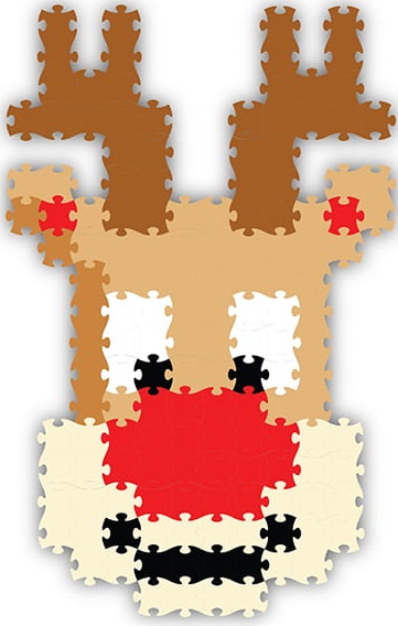 PUZZELKI PIXELKI JIXELZ BOMBKA RENIFER FAT BRAIN TOYS