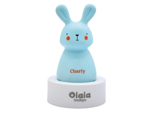LAMPKA NOCNA OLALA BOUTIQUE Króliczek KRÓLIK Charly NIEBIESKI