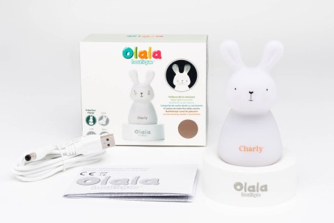 LAMPKA NOCNA OLALA BOUTIQUE Króliczek KRÓLIK Charly NIEBIESKI