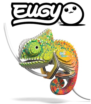 EUGY Eko Układanka Puzzle 3D Zestaw Kreatywny Kameleon