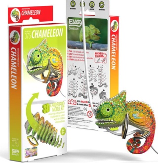 EUGY Eko Układanka Puzzle 3D Zestaw Kreatywny Kameleon