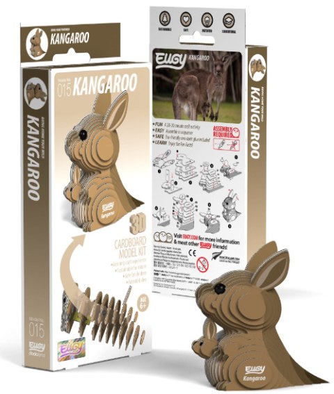 EUGY Eko Układanka Puzzle 3D Zestaw Kreatywny Kangur