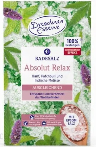 ABSOLUTNY RELAKS z solą EPSOM - ANTYSTRESOWA kąpiel - sól do kąpieli 60g - DRESDNER ESSENZ